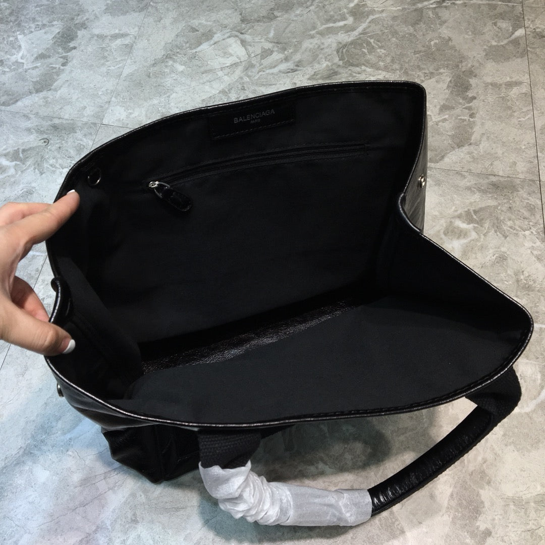 Balen Navy Medium Cabas Tote Bag In Black, For Women, Bags 14.1in/36cm