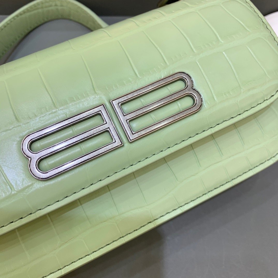 Balen Gossip Small On Chain Shoulder Bag Light Green, For Women, Bags 7.4in/19cm