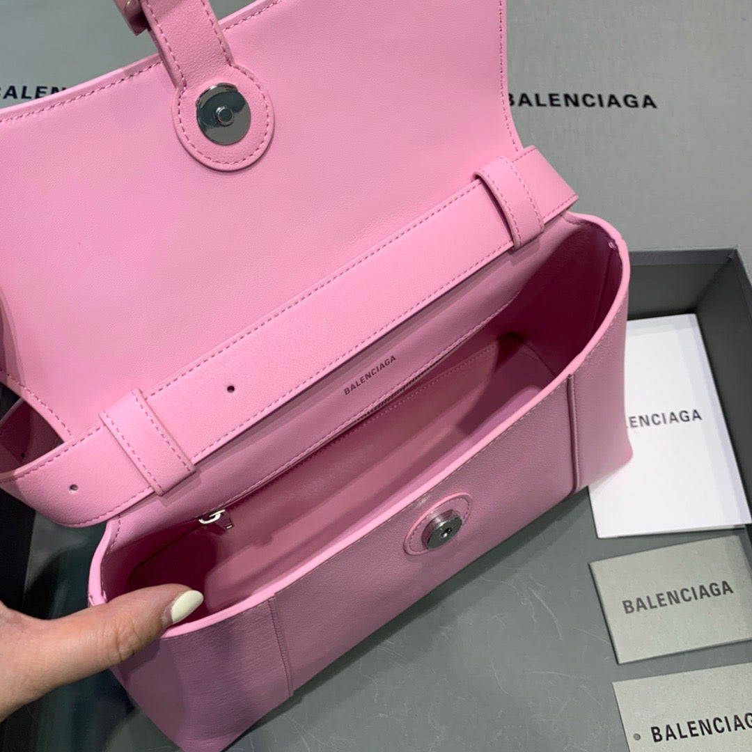 Balen Downtown Small Shoulder Bag In Pink, For Women, Bags 11.8in/30cm 67135329S1Y5906