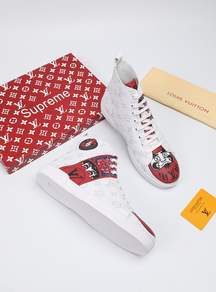BL - LUV Stellar Trainer Boot White Red Sneaker
