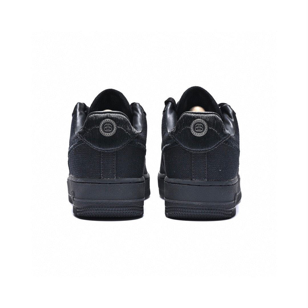 BL - AF1 x Stussy Collaboration Pure Black