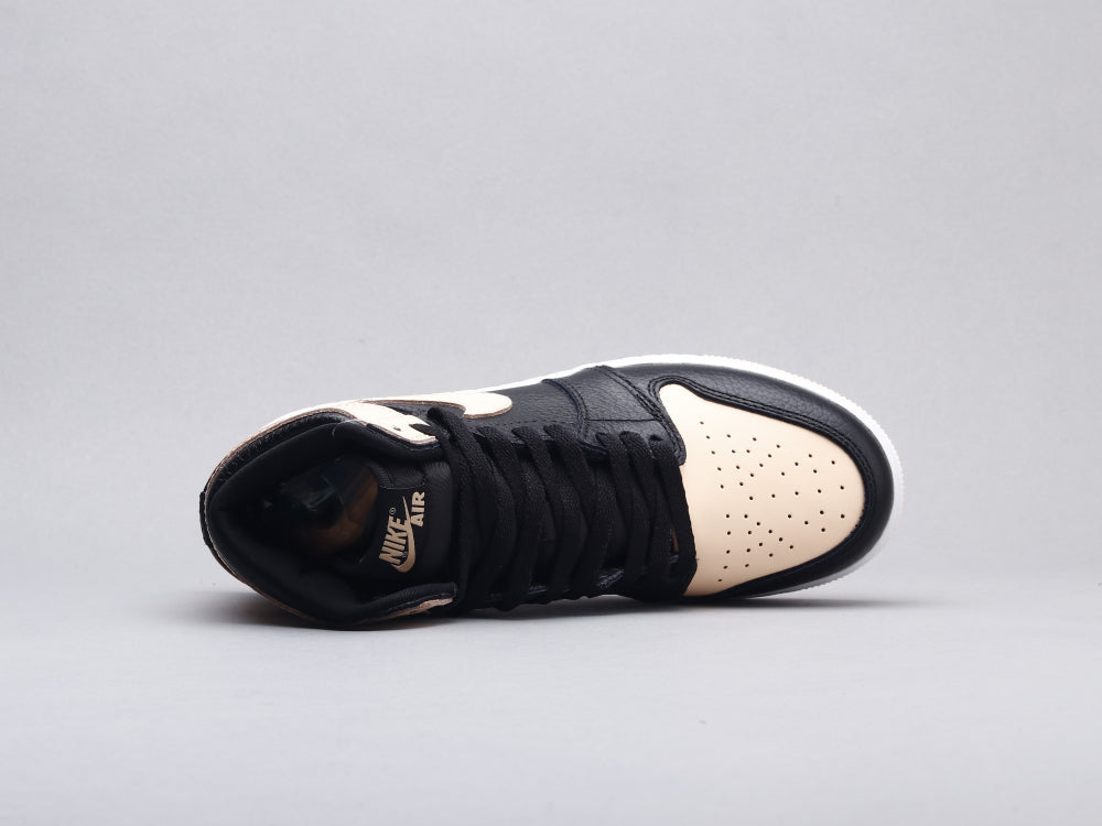 BL - AJ1 black pink toe women's shoes