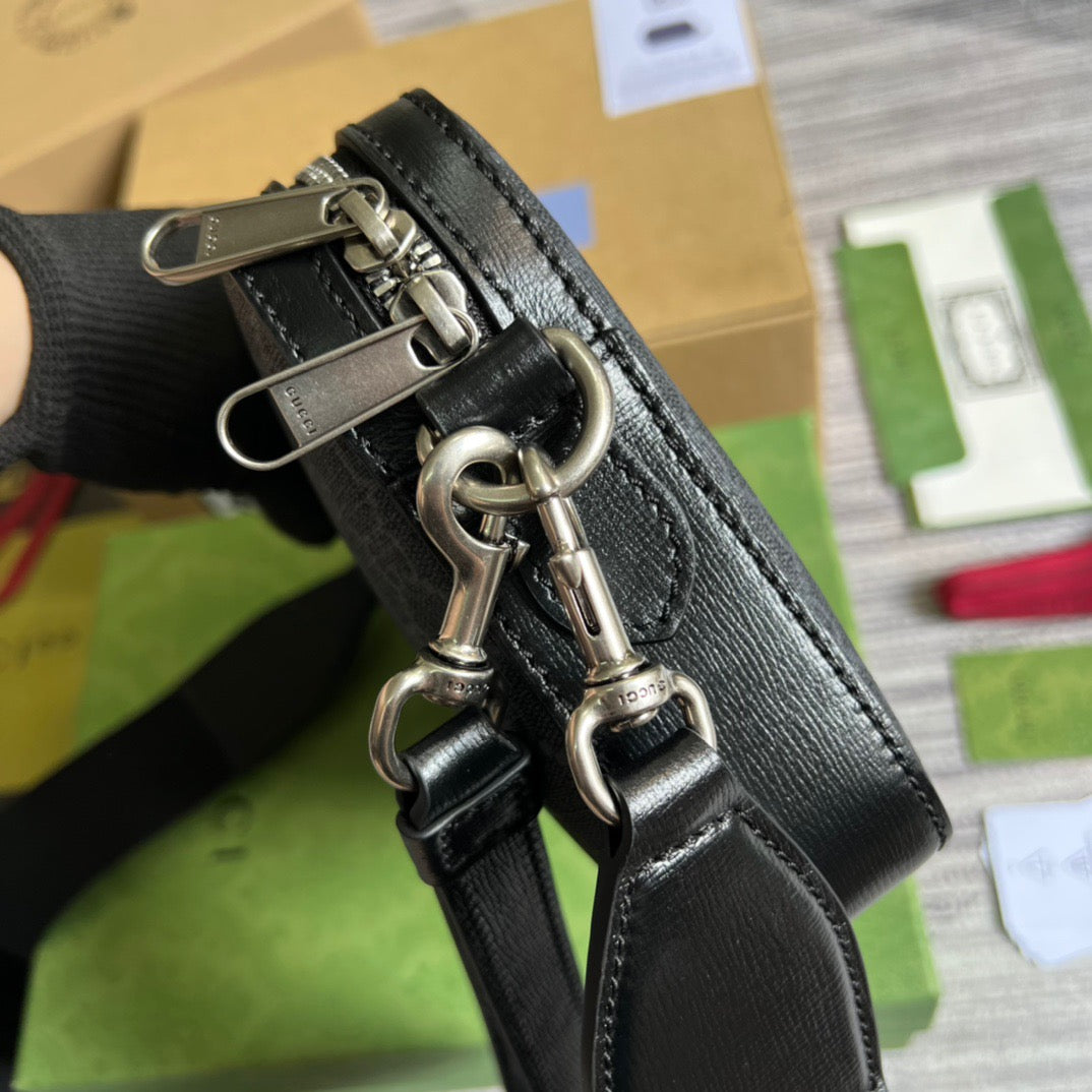 gg Shoulder Bag With Interlocking G Black gg Supreme Canvas For Women 9.6in/24.5cm gg 703468 92THF 1000