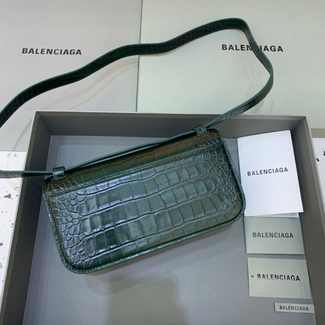 Balen Gossip Small Shoulder Bag Dark Green, For Women, Bags 9.1in/23cm