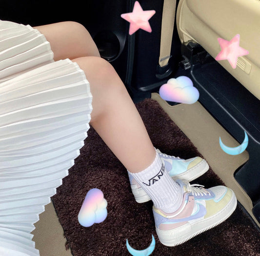 BL - AF1 Deconstructed White Blue Powder Macarons