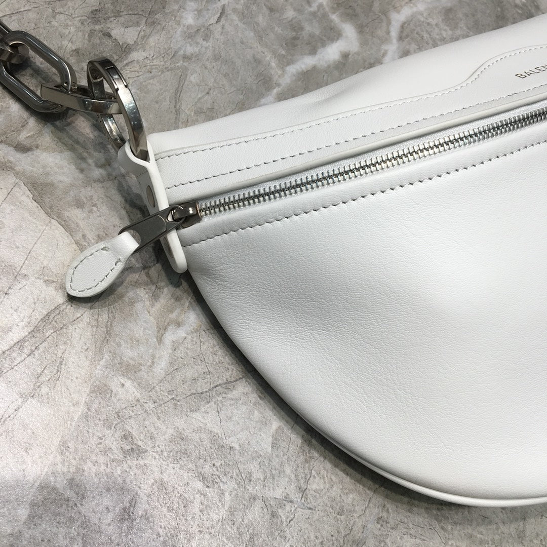 Balen Souvenir XXS Belt Bag In White, For Women, Bags 11.8in/30cm