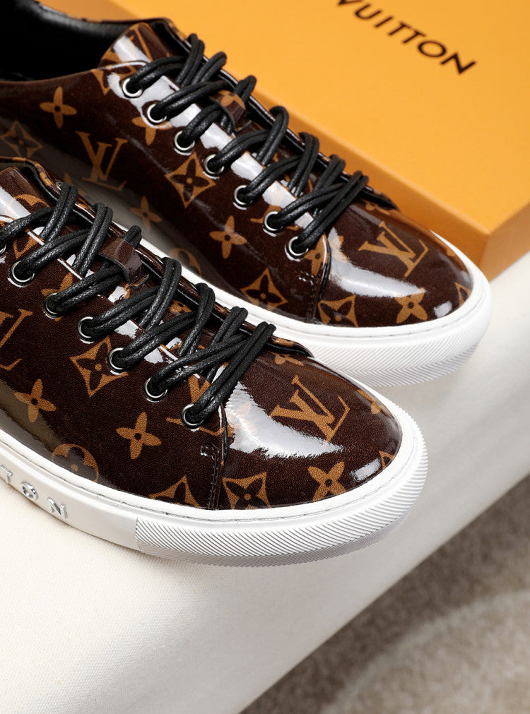 BL - LUV Low BLnogram Brown Breathable Sneaker
