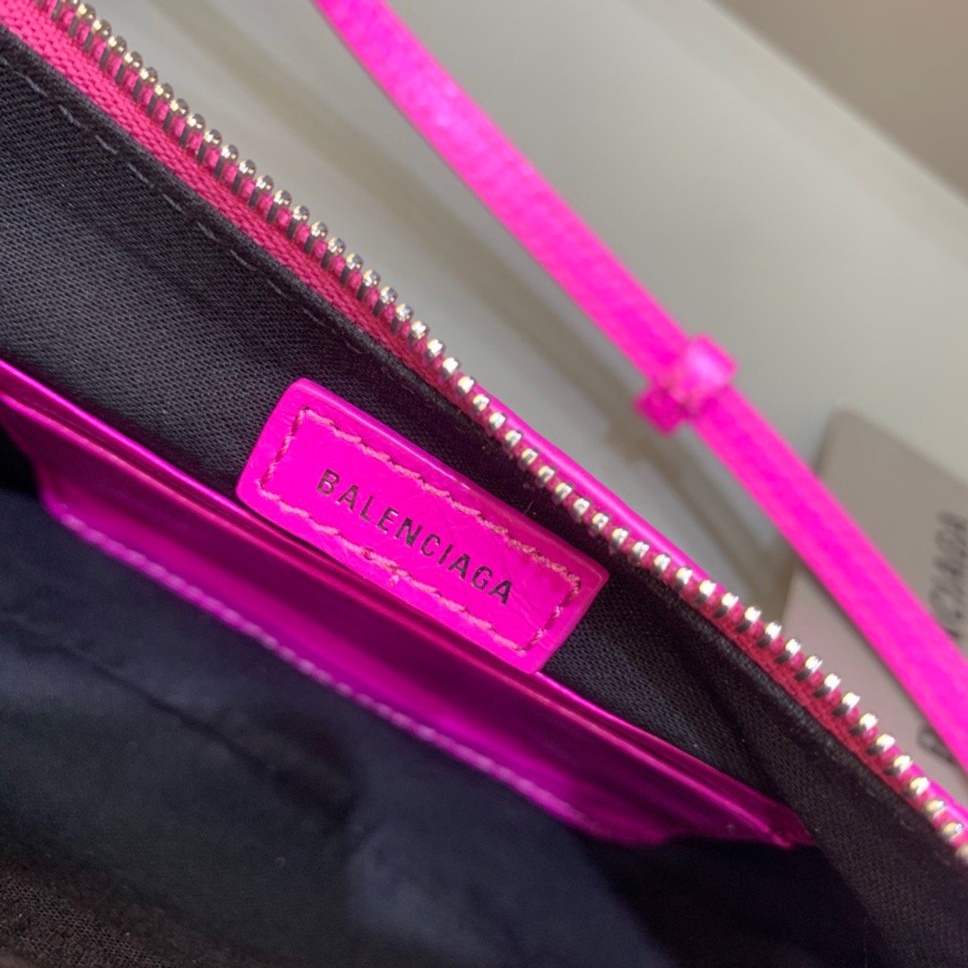 Balen Le Cagole Mini Bag With Chain In Dark Pink, For Women, Bags 8.2in/21cm