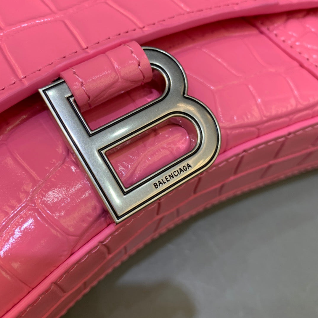 Balen Hourglass Wallet On Chain in Pink, For Women, Bags 9in/23cm