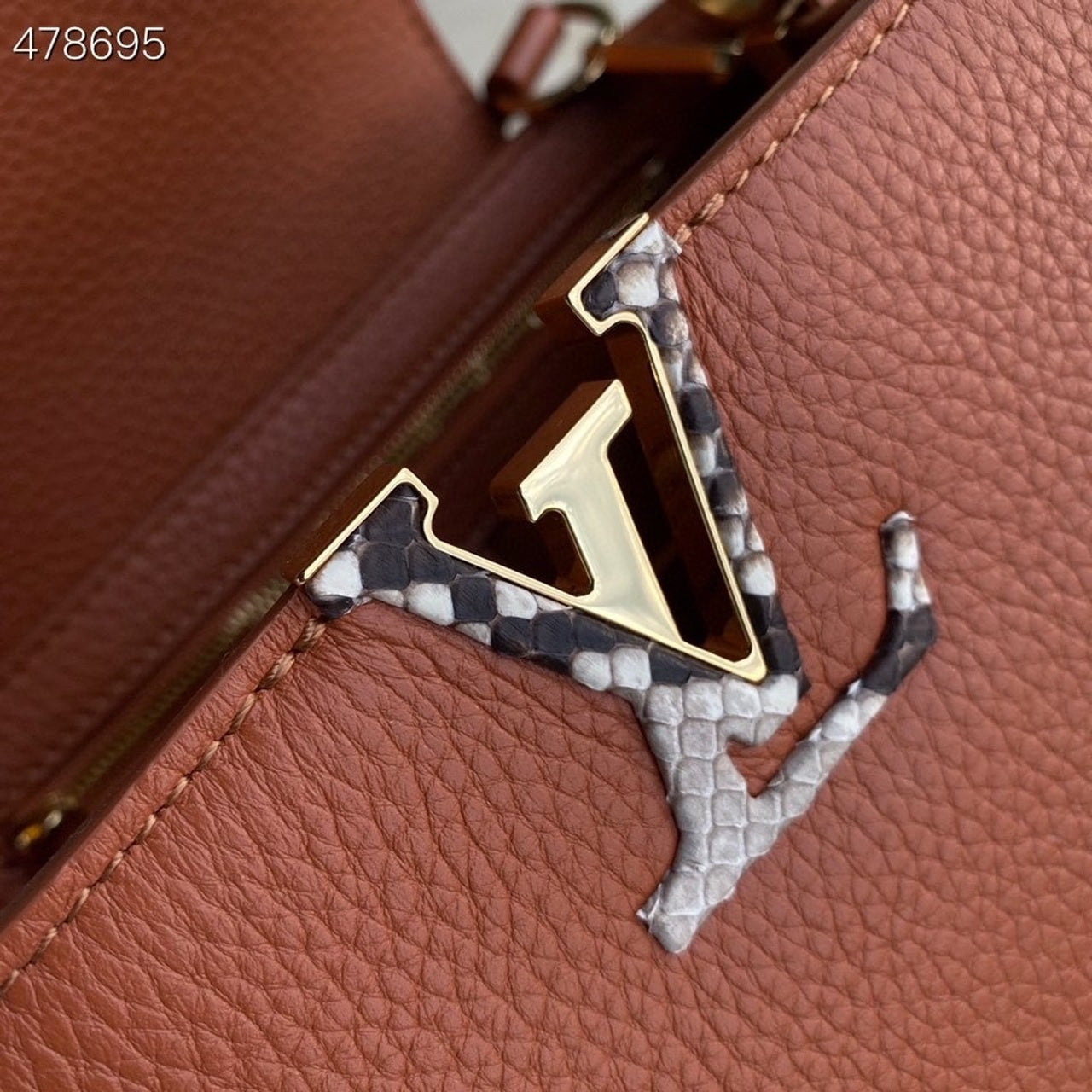 LV Capucines BB Taurillon And Python Brown For Women, Shoulder And Crossbody Bags 10.4in/27cm LV N97980
