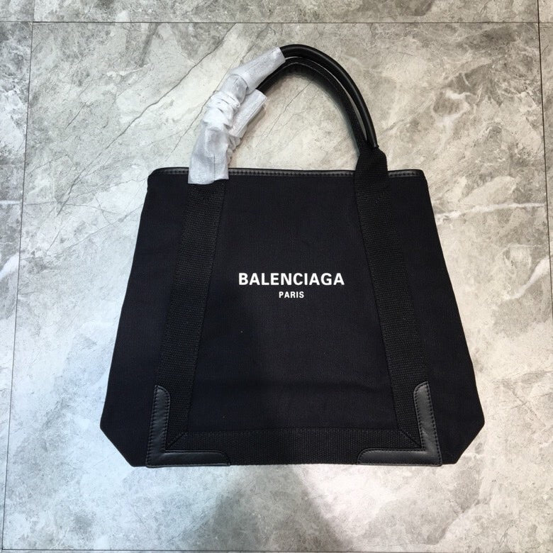 Balen Navy Medium Cabas Tote Bag In Black, For Women, Bags 14.1in/36cm