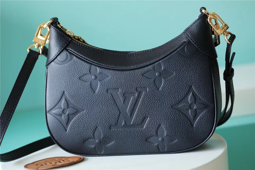 LV Bagatelle Monogram Empreinte Black For Women, Shoulder And Crossbody Bags 22cm/8.7in LV M46002