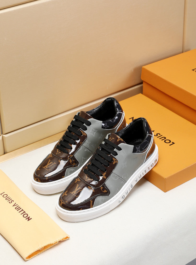 BL - LUV BLnogram Denim Brown And Gray Sneaker