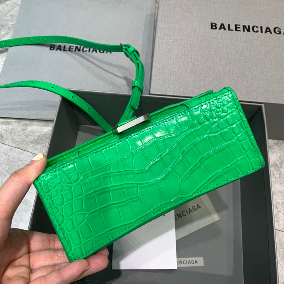 Balen Hourglass XS Handbag In Bright Green, For Women, Bags 7.4in/19cm