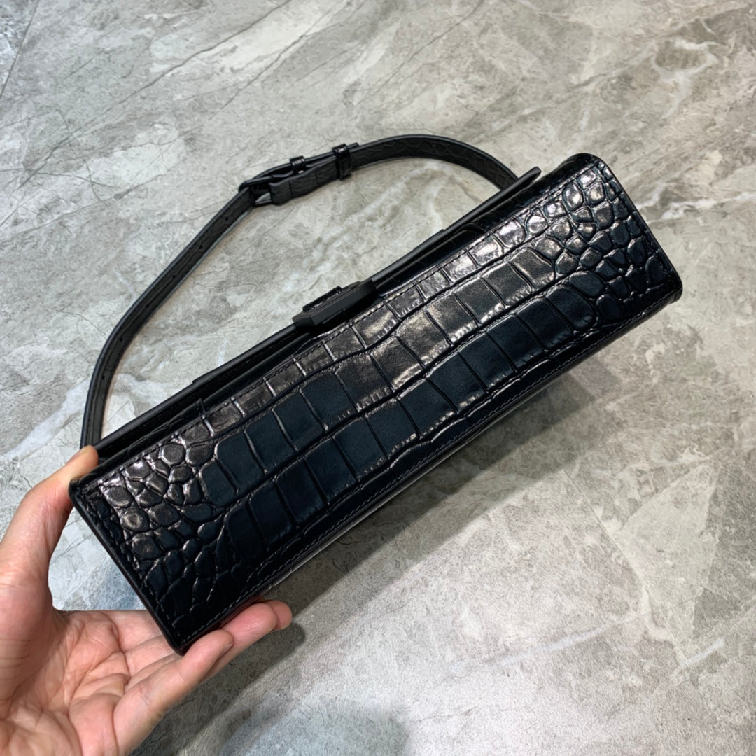 Balen Hourglass Handbag In Black, For Women, Bags 9.8in/25cm