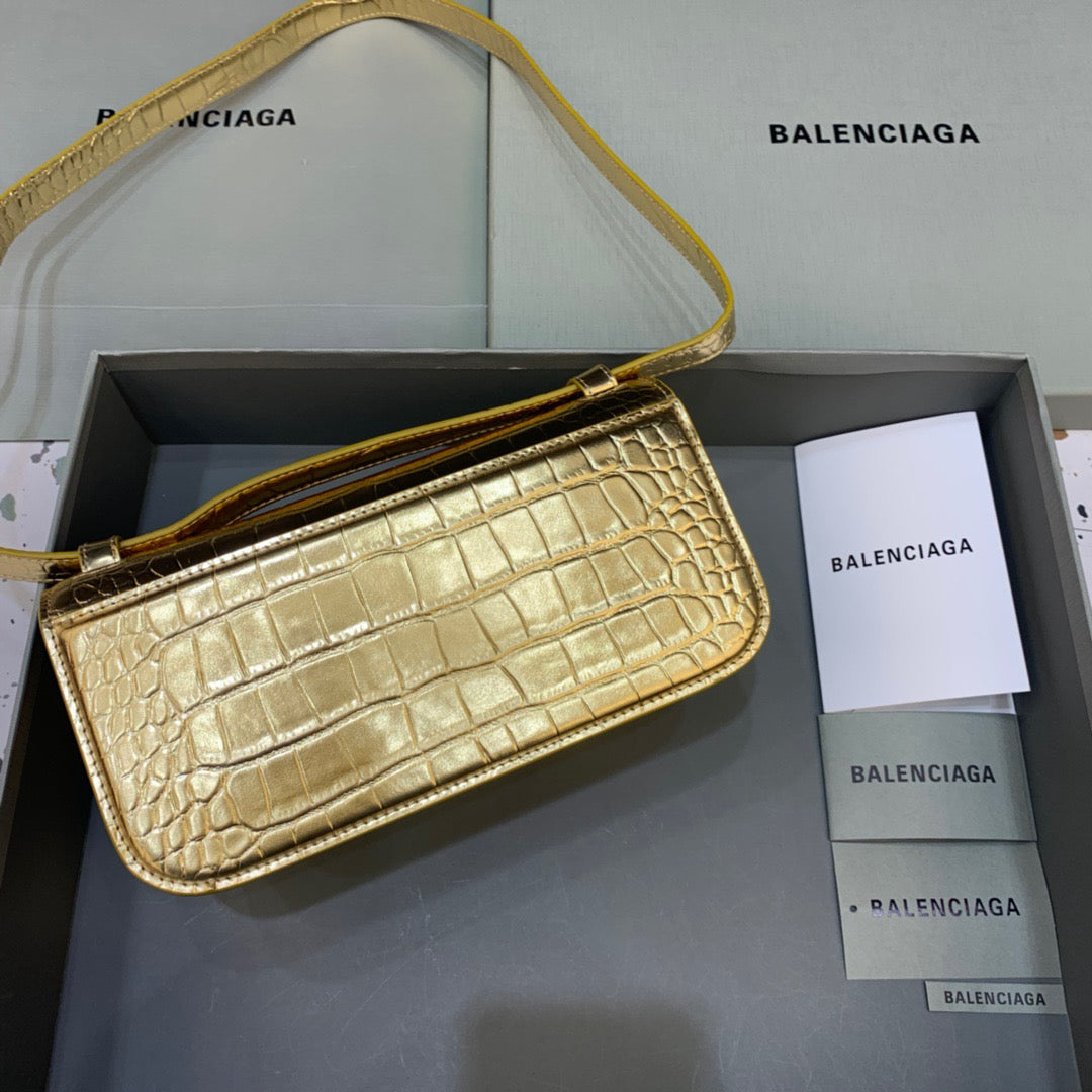 Balen Gossip Small Shoulder Bag Gold, For Women, Bags 9.1in/23cm
