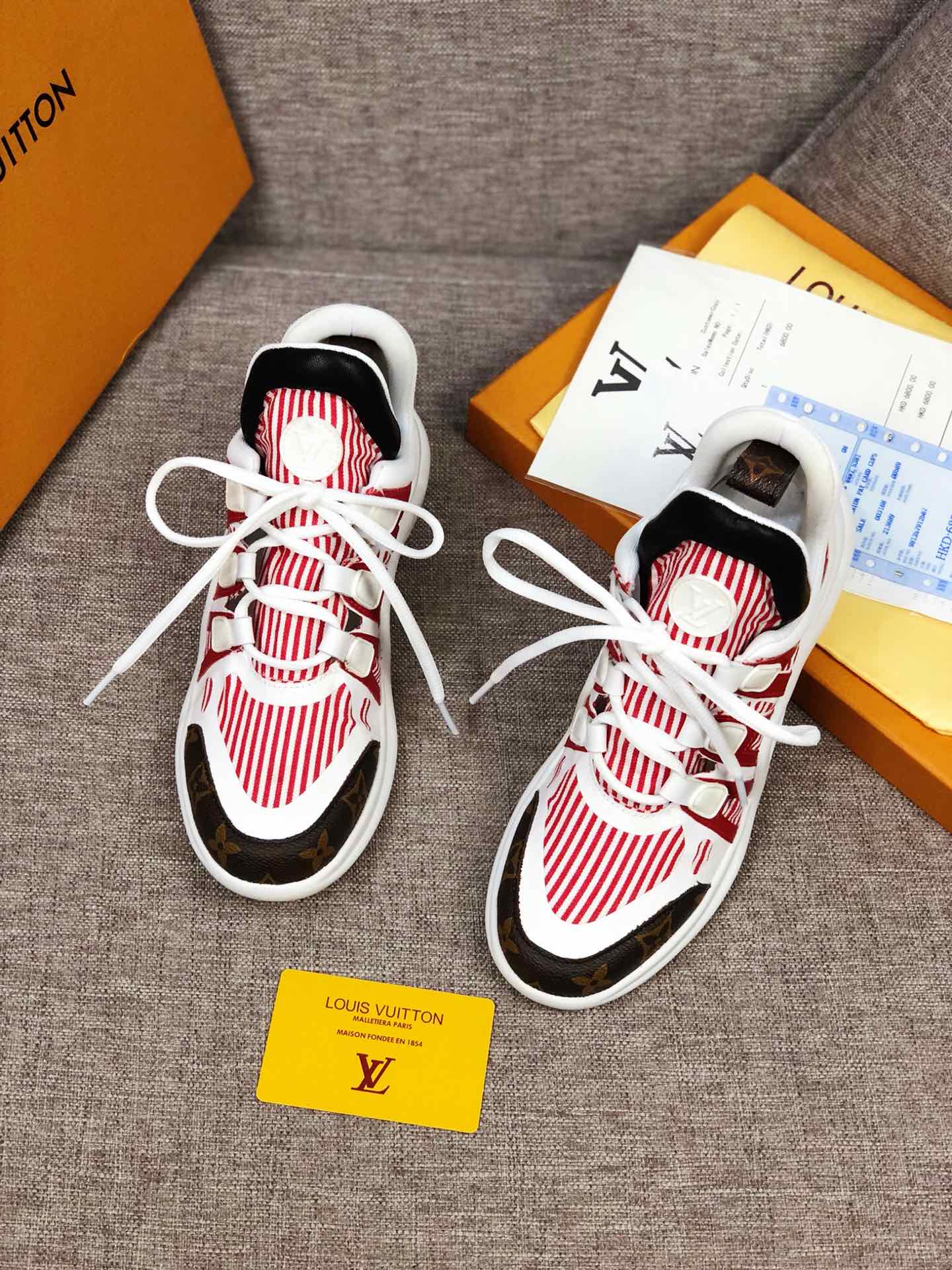 BL - LUV Archlight White Red Brown Sneaker
