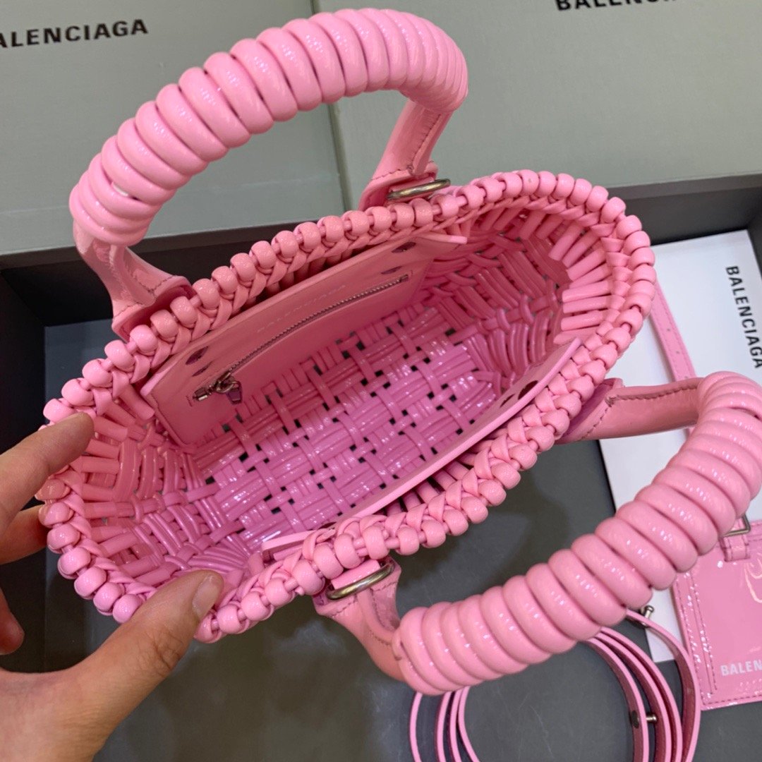 Balen Bistro XS Basket With Strap In Pink, For Women, Bags 16.1in/41cm