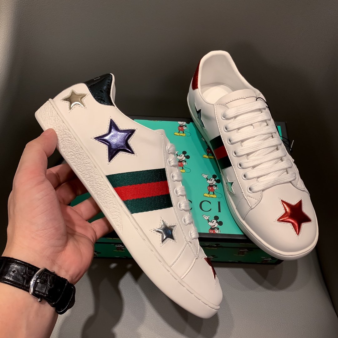 BL-GCI ACE LEATHER SNEAKER WITH STAR 109