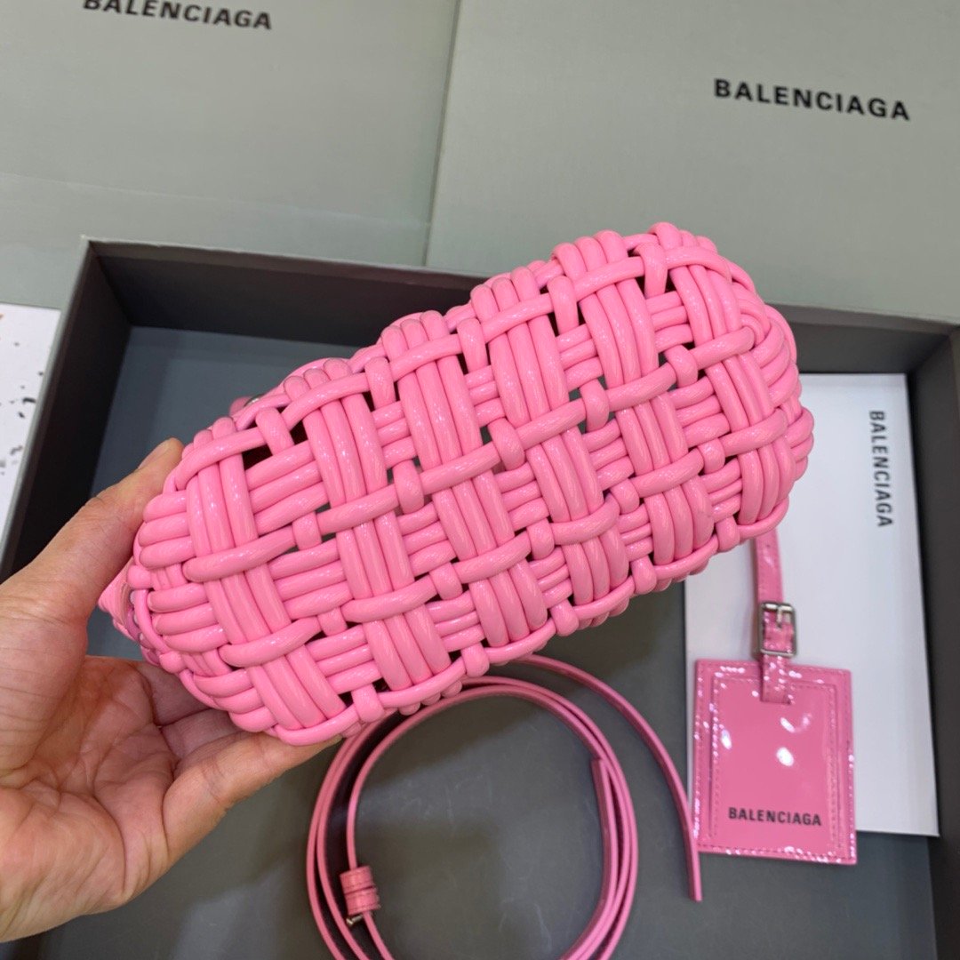 Balen Bistro XS Basket With Strap In Pink, For Women, Bags 16.1in/41cm 6713422IE3Y5812