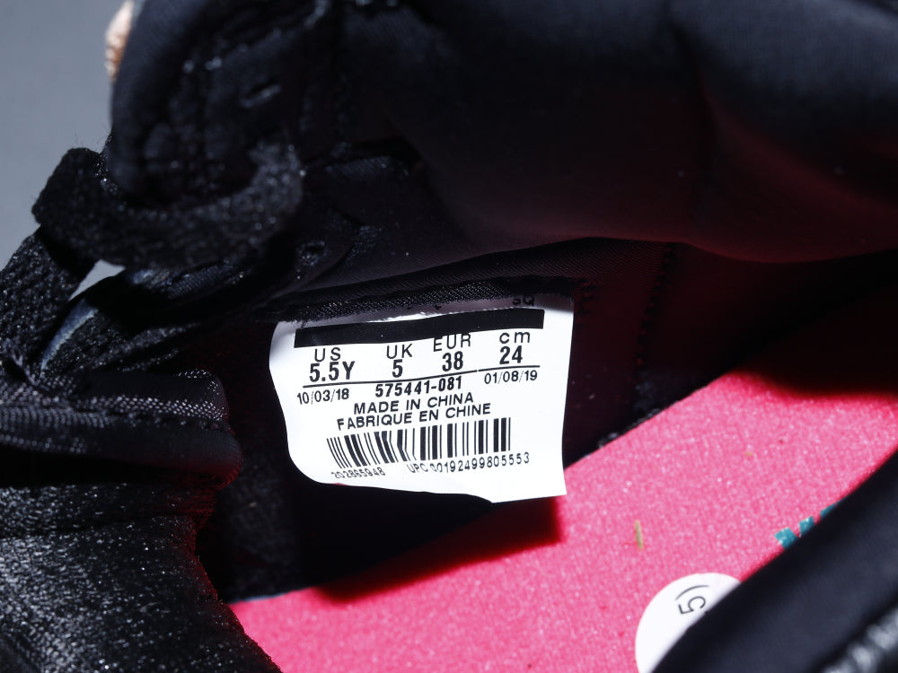 BL - AJ1 black pink toe women's shoes