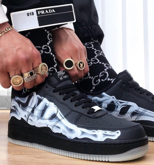 BL - AF1 Skeleton Halloween Black