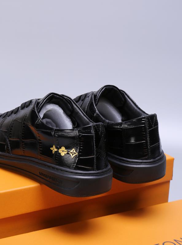 BL - LUV Alligator Black Sneaker