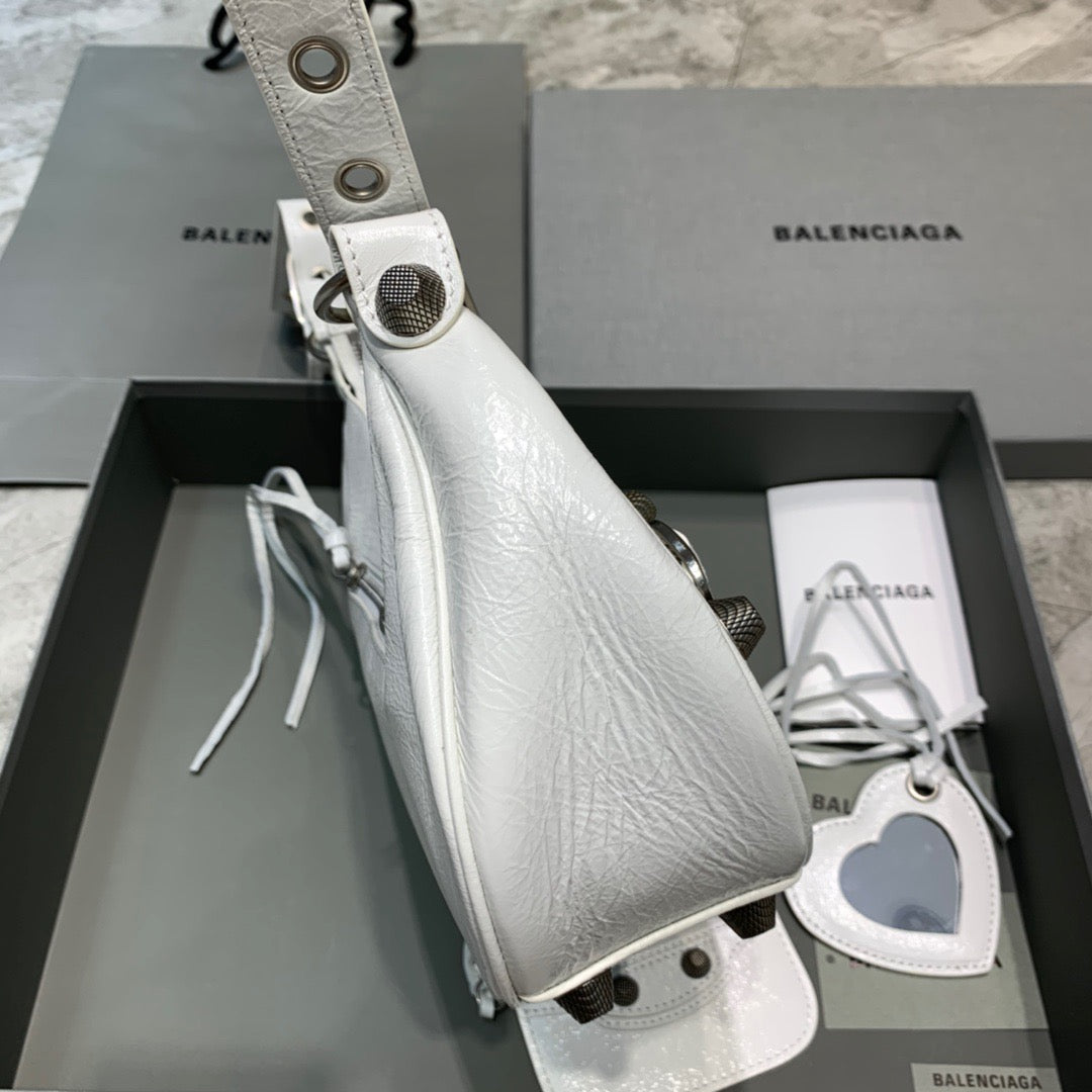 Balen Le Cagole XS Shoulder Bag In White, For Women, Bags 13in/33cm