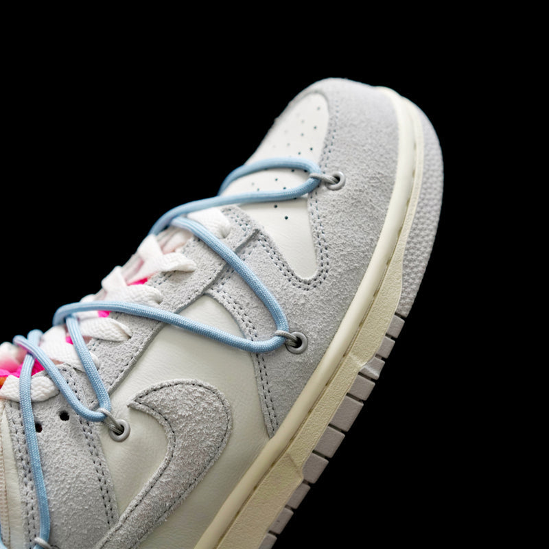 BL - OW x Dunk (NO.38) light blue shoelace pink buckle