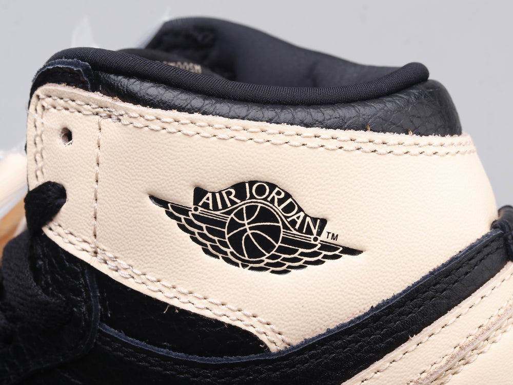 BL - AJ1 black pink toe women's shoes