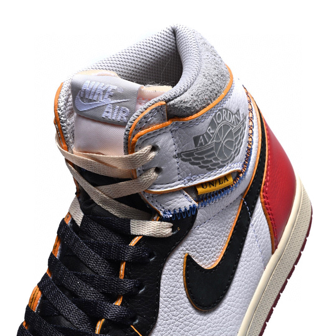 BL - Union x AJ1 High white and red stitching