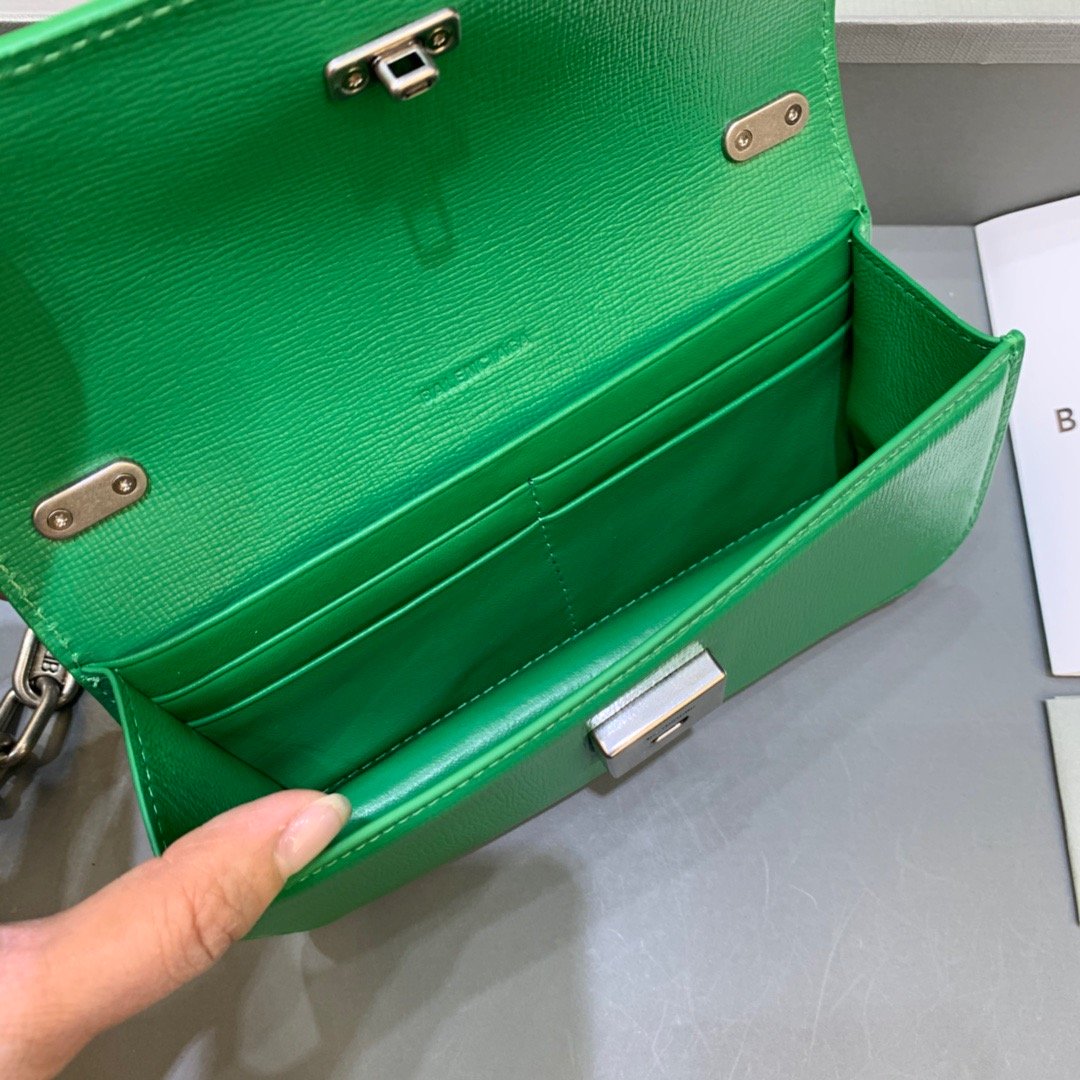 Balen Gossip Small On Chain Shoulder Bag Green, For Women, Bags 7.4in/19cm