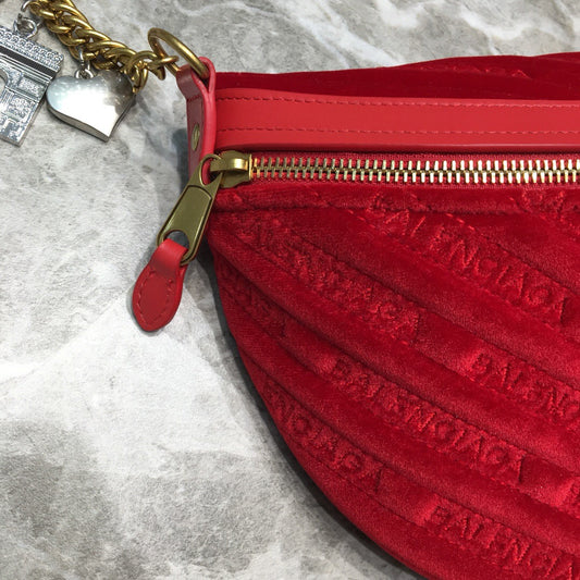 Balen Souvenir XXS Belt Bag In Red, For Women, Bags 11.8in/30cm