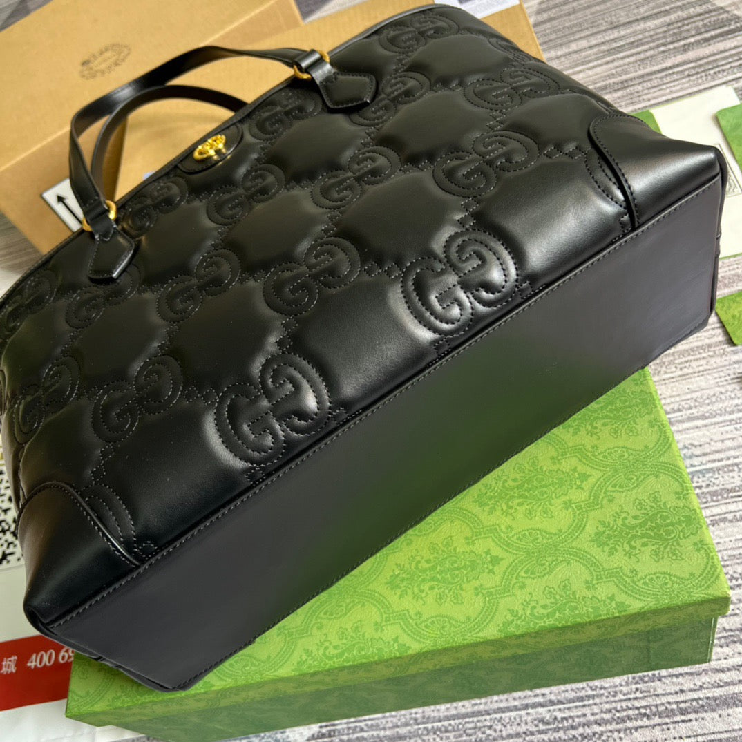 gg Medium Tote Black For Women, Women’s Bags 15in/38cm gg 631685 UM8IG 1000