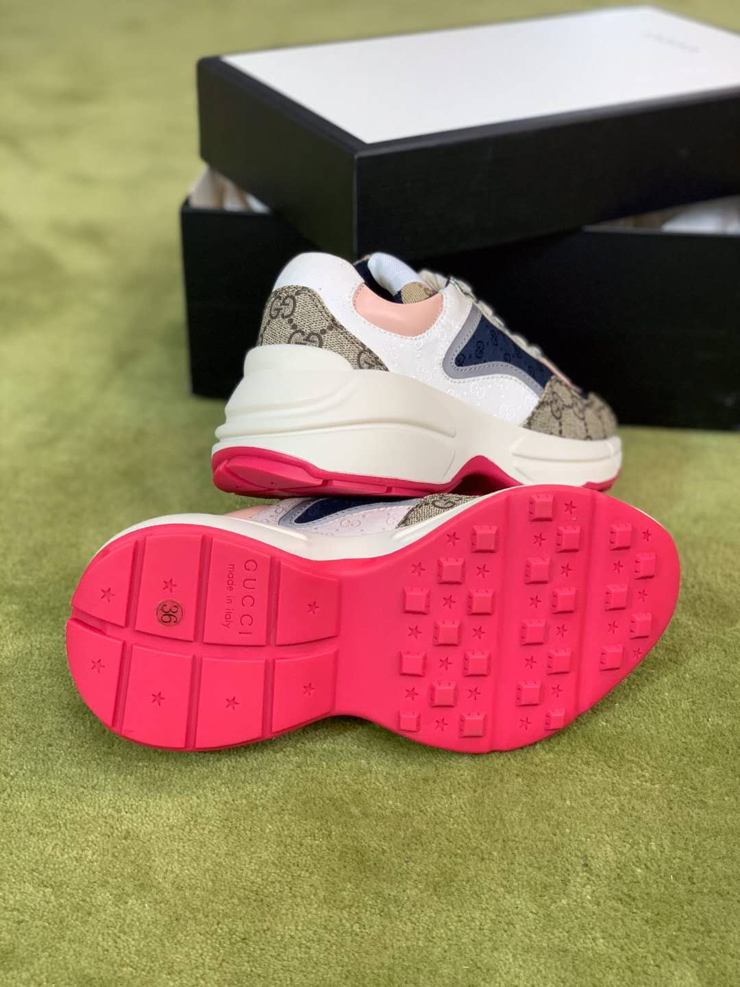 BL-GCI Rhyton GG Brown Pink Sneaker 046