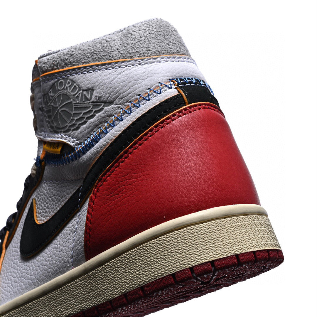 BL - Union x AJ1 High white and red stitching