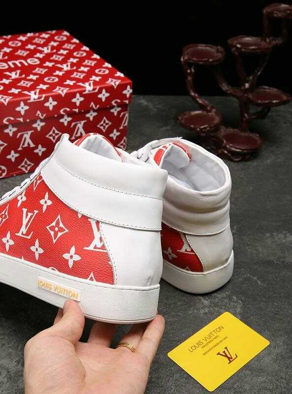 BL - LUV HIgh Top White Red Sneaker