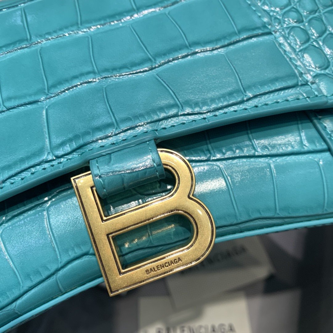 Balen Hourglass Small Handbag In Blue, For Women, Bags 9in/23cm