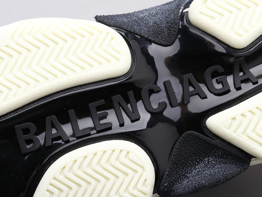 BL - Bla Triple S Black And White Blue Sneaker