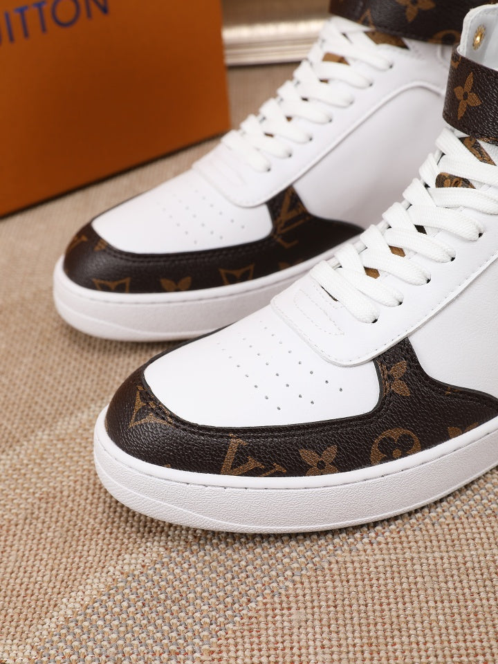 BL - LUV High Top White Brown Sneaker