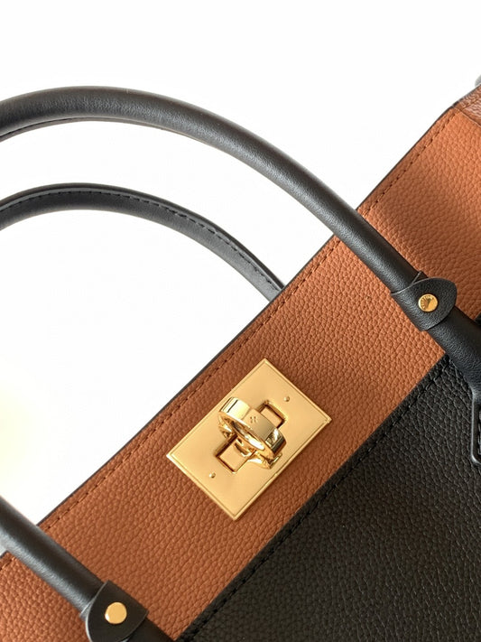 LV On My Side MM Tote Bag Monogram Canvas Black For Women, Shoulder Bags 12in/31cm LV M53823