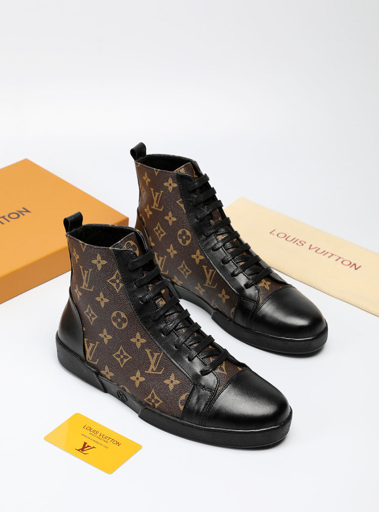 BL - LUV High BLnogram Brown Boot Sneaker