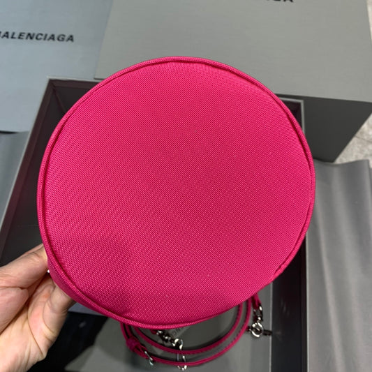 Balen Le Cagole Medium Bucket Bag In Dark Pink, For Women, Bags 11.8in/30cm