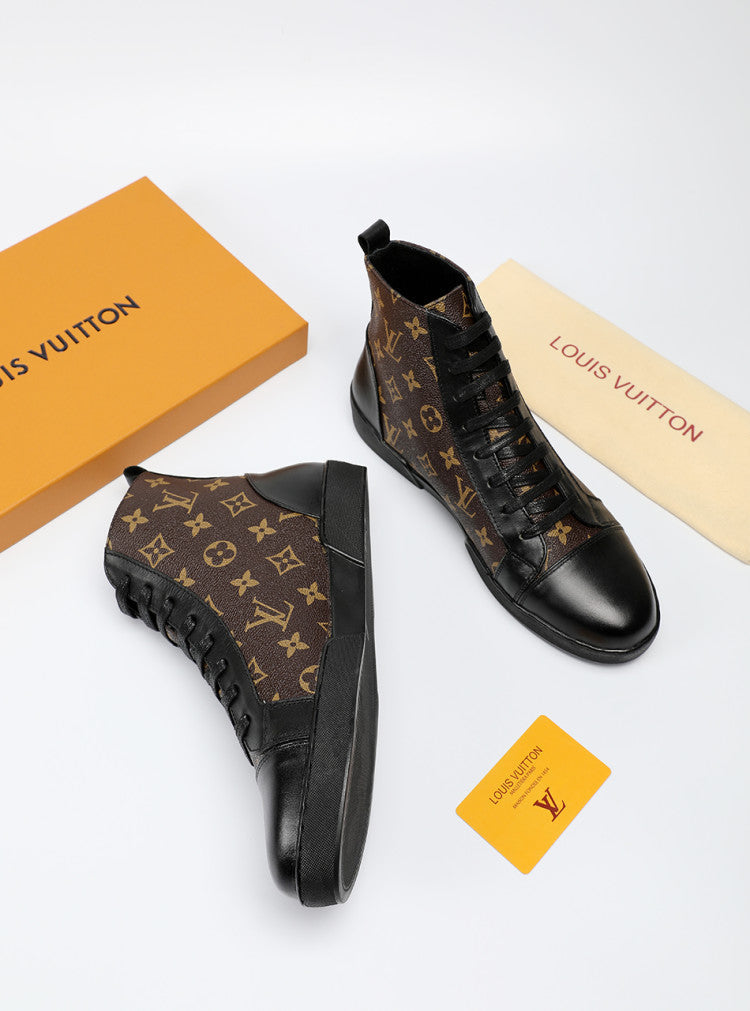 BL - LUV High BLnogram Brown Boot Sneaker