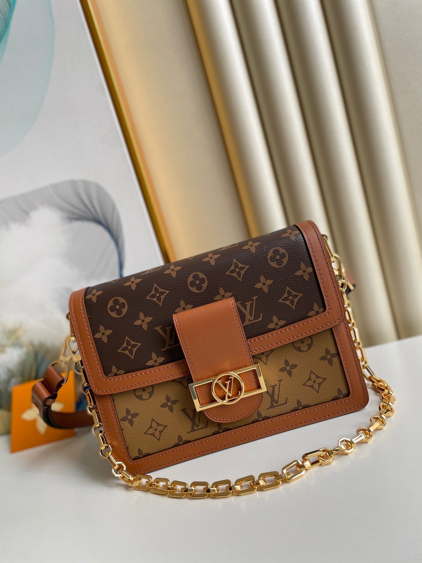 LV Dauphine MM Monogram And Monogram Reverse Canvas By Nicolas Ghesquière For The Cruise Collection, Shoulder Bags 25cm LV M45958