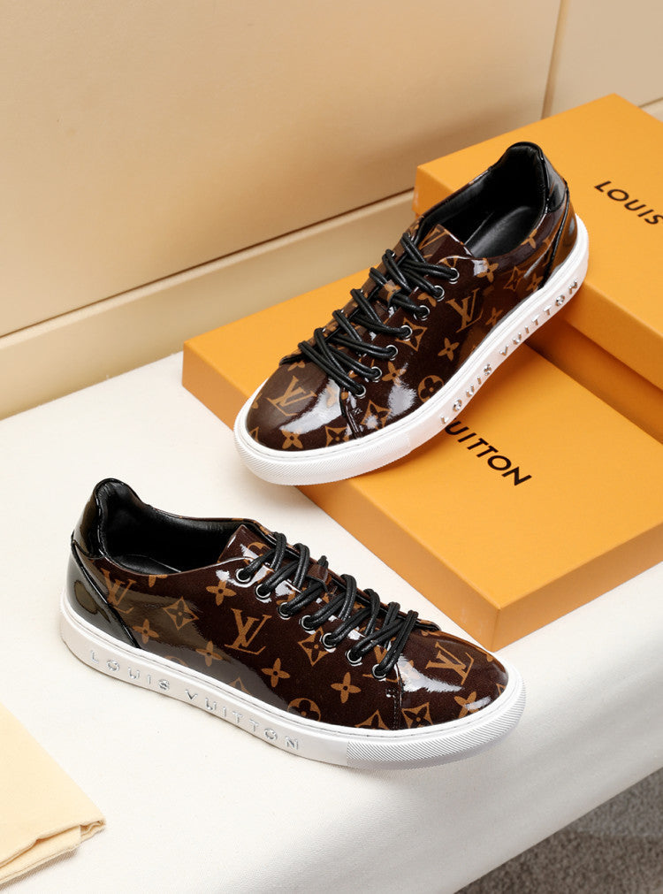 BL - LUV Low BLnogram Brown Breathable Sneaker