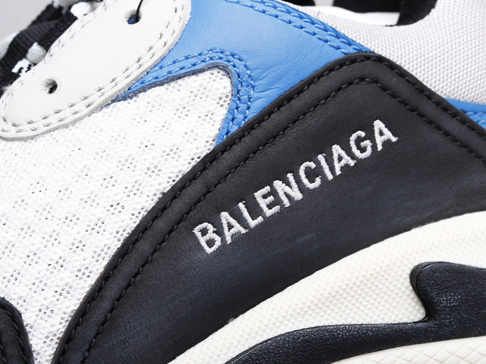 BL - Bla Triple S Black And White Blue Sneaker