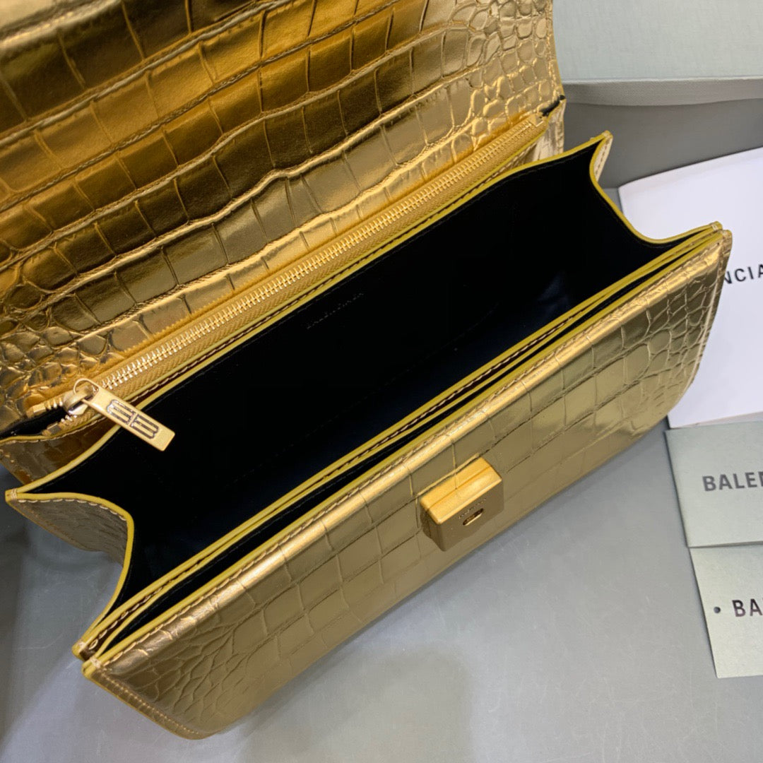 Balen Gossip Small Shoulder Bag Gold, For Women, Bags 9.1in/23cm