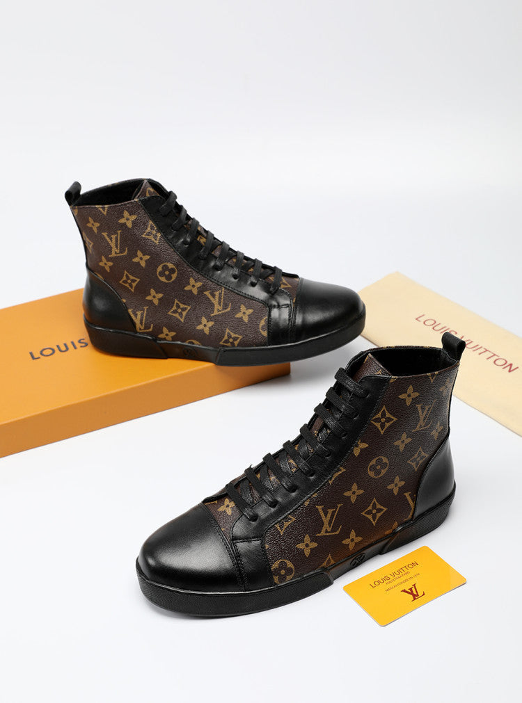 BL - LUV High BLnogram Brown Boot Sneaker