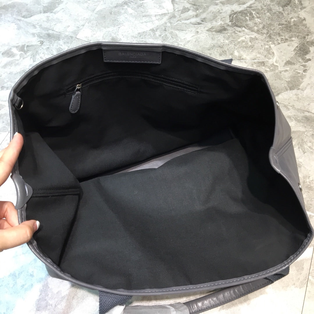 Balen Navy Medium Cabas Tote Bag In Gray, For Women, Bags 14.1in/36cm
